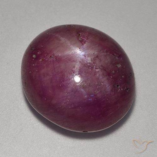 rubí estrella Púrpura rojizo natural de 18.41 ct, Ovalada, Opaco
