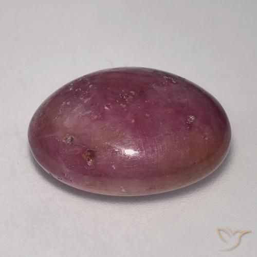 rubí estrella Magenta grisáceo natural de 15.26 ct, Ovalada, Opaco