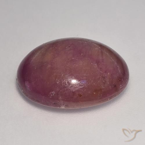 rubí estrella Magenta grisáceo natural de 14.20 ct, Ovalada, Opaco