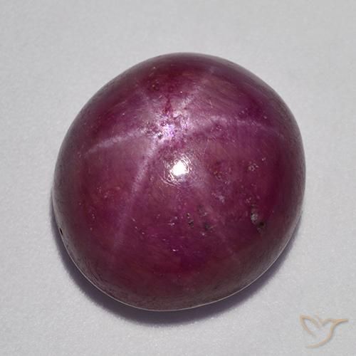 rubí estrella Rojo frambuesa natural de 16.58 ct, Ovalada, Opaco