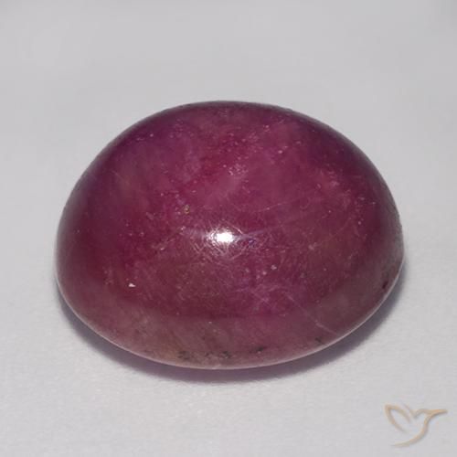 rubí estrella Rojo frambuesa natural de 16.58 ct, Ovalada, Opaco