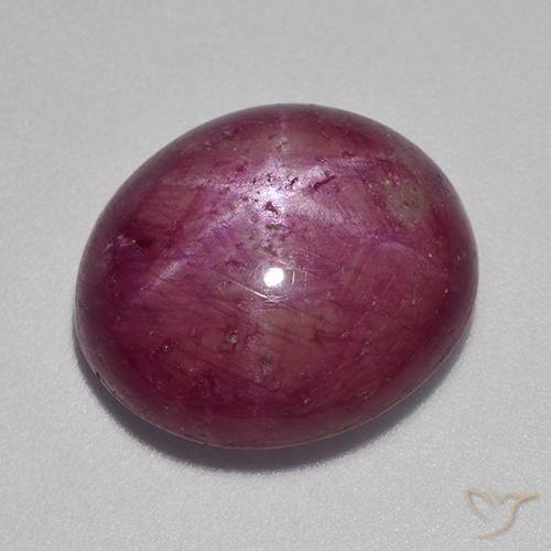 rubí estrella Púrpura ciruela natural de 12.64 ct, Ovalada, Opaco