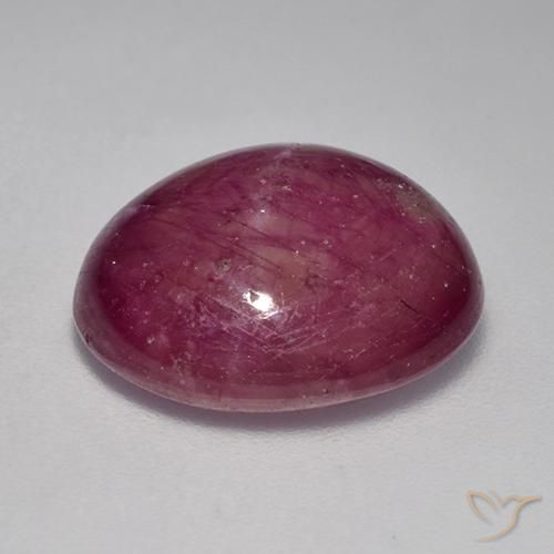 rubí estrella Púrpura ciruela natural de 12.64 ct, Ovalada, Opaco