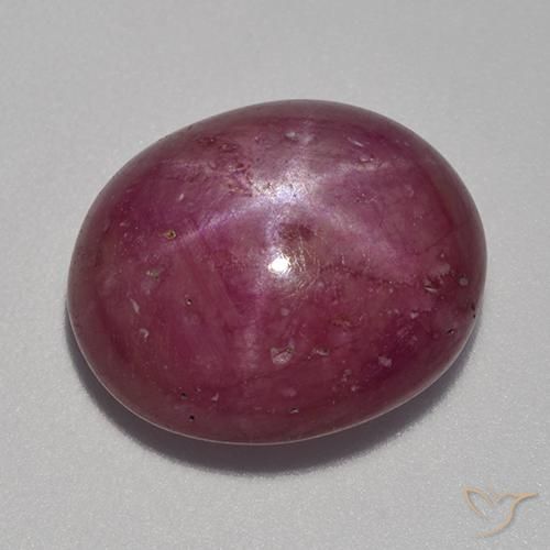 13.22ct Natural Púrpura rosado rubí estrella, Ovalada, Opaco