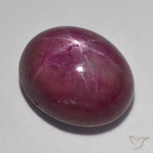 17.79ct Natural Púrpura rosado rubí estrella, Ovalada, Opaco