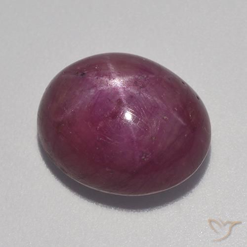 9.58ct Natural Púrpura rojizo rubí estrella, Ovalada, Opaco