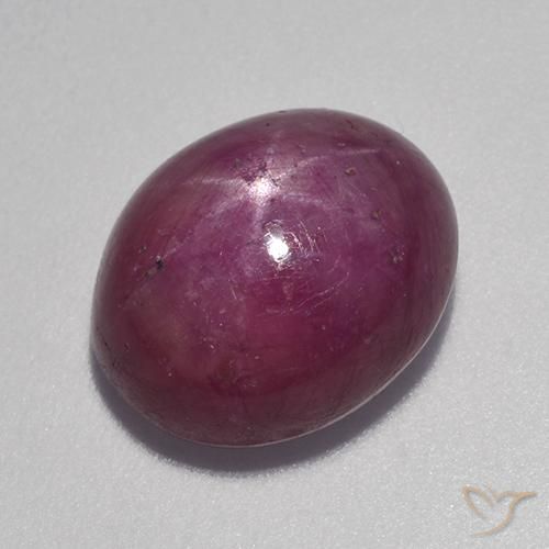 rubí estrella Púrpura rojizo natural de 9.58 ct, Ovalada, Opaco