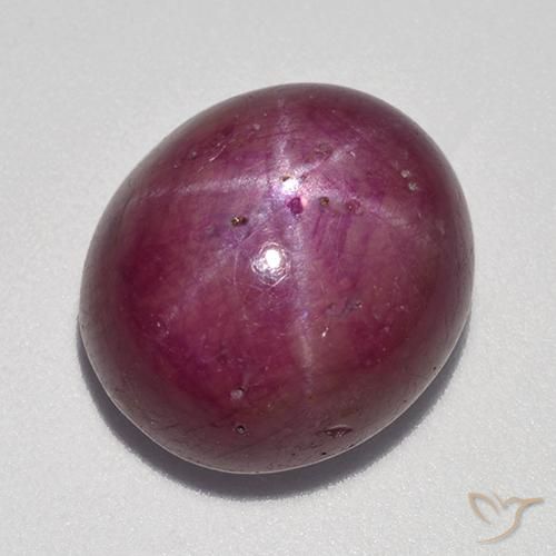 15.14ct Natural Púrpura rosado rubí estrella, Ovalada, Opaco