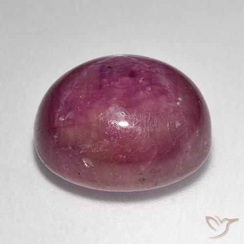 rubí estrella Púrpura rosado natural de 15.14 ct, Ovalada, Opaco