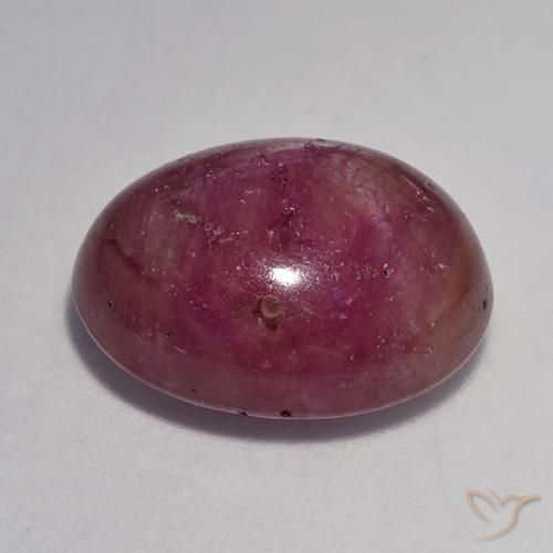 rubí estrella Púrpura rojizo natural de 14.18 ct, Ovalada, Opaco