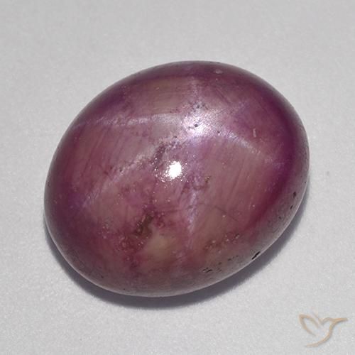 rubí estrella Púrpura medio natural de 13.63 ct, Ovalada, Opaco