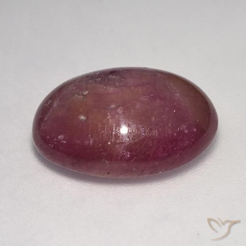 rubí estrella Púrpura ciruela natural de 9.53 ct, Ovalada, Opaco