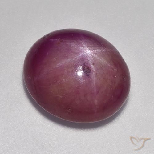 9.23ct Natural Púrpura rojizo rubí estrella, Ovalada, Opaco