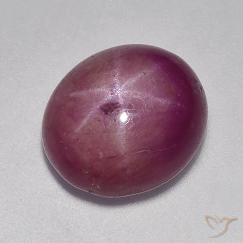 rubí estrella Púrpura rojizo natural de 9.23 ct, Ovalada, Opaco