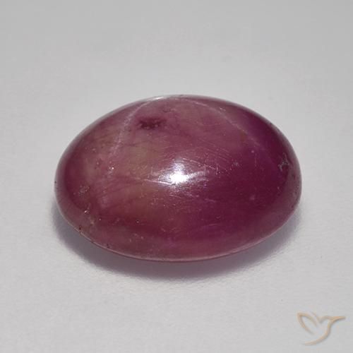 rubí estrella Púrpura rojizo natural de 9.23 ct, Ovalada, Opaco