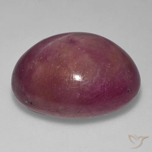 rubí estrella Púrpura oscuro medio natural de 18.74 ct, Ovalada, Opaco