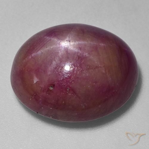 rubí estrella Púrpura medio natural de 17.03 ct, Ovalada, Opaco
