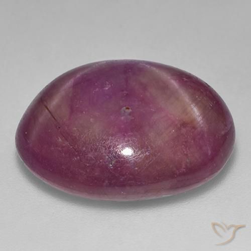 rubí estrella Magenta grisáceo natural de 22.76 ct, Ovalada, Opaco