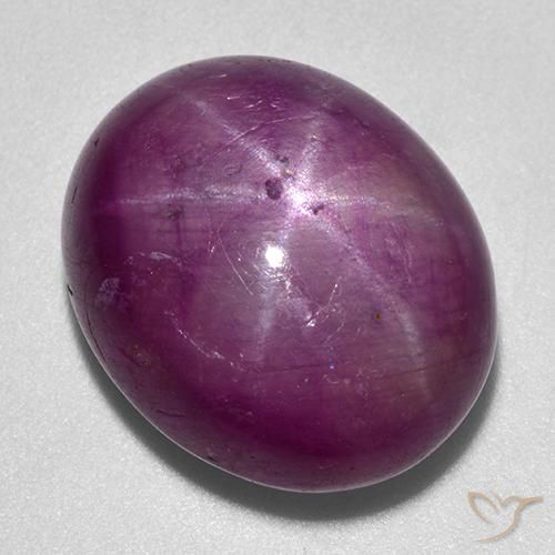rubí estrella Púrpura oscuro natural de 25.25 ct, Ovalada, Opaco