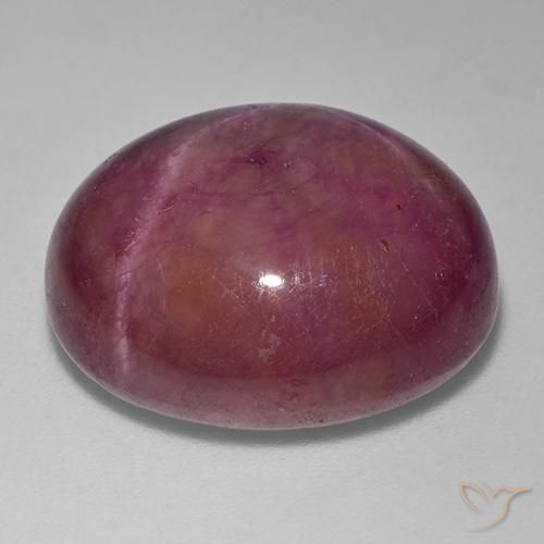 rubí estrella Púrpura rojizo natural de 35.80 ct, Ovalada, Opaco
