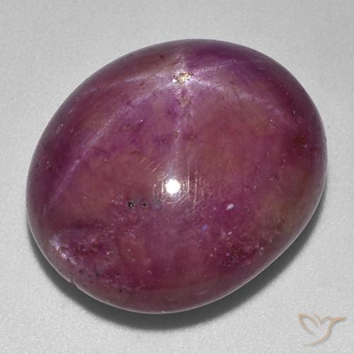 rubí estrella Púrpura ciruela natural de 33.25 ct, Ovalada, Opaco