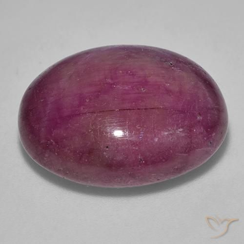 rubí estrella Púrpura ciruela natural de 33.25 ct, Ovalada, Opaco