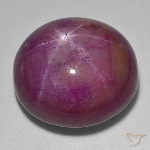 36.03ct Natural Púrpura rojizo rubí estrella, Ovalada, Opaco
