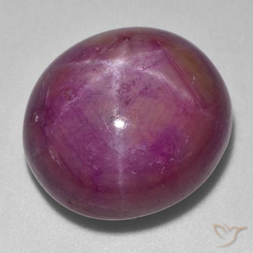 rubí estrella Púrpura rojizo natural de 36.03 ct, Ovalada, Opaco