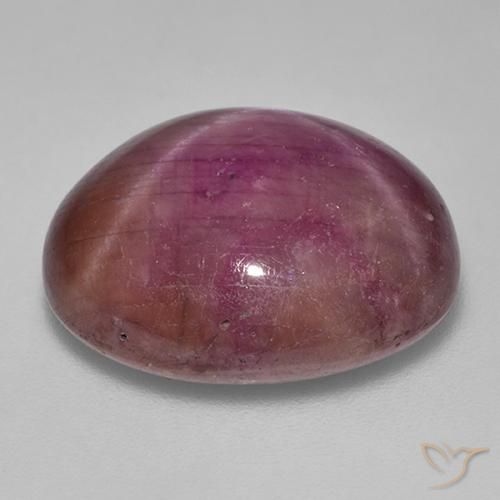 rubí estrella Púrpura ciruela natural de 23.70 ct, Ovalada, Opaco