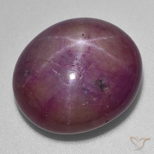 rubí estrella Magenta grisáceo natural de 29.22 ct, Ovalada, Opaco