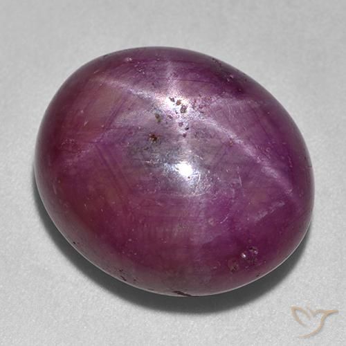 24.29ct Natural Púrpura oscuro medio rubí estrella, Ovalada, Opaco
