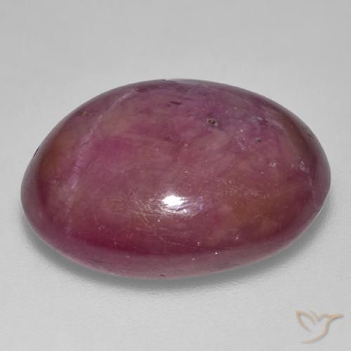 rubí estrella Púrpura medio natural de 21.03 ct, Ovalada, Opaco