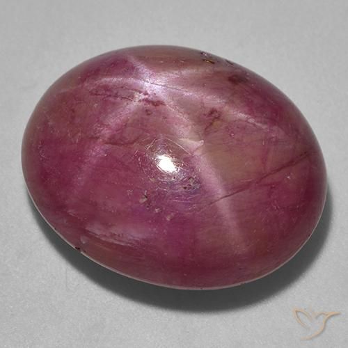 rubí estrella Púrpura rojizo natural de 23.05 ct, Ovalada, Opaco