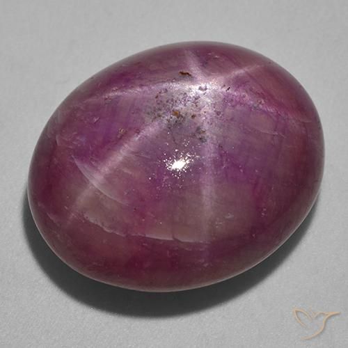 33.20ct Natural Púrpura oscuro medio rubí estrella, Ovalada, Opaco