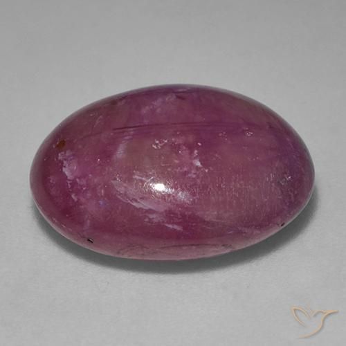 rubí estrella Púrpura oscuro medio natural de 13.87 ct, Ovalada, Opaco