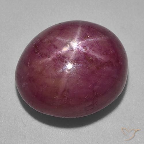 rubí estrella Rojo frambuesa natural de 23.02 ct, Ovalada, Opaco