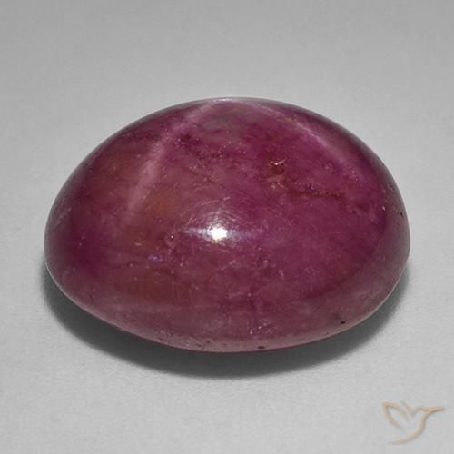 rubí estrella Rojo frambuesa natural de 23.02 ct, Ovalada, Opaco