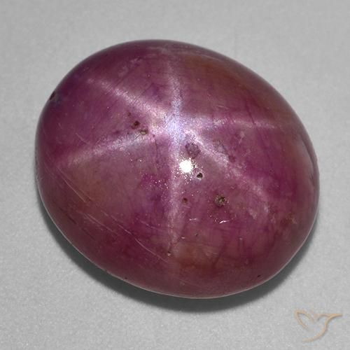 17.99ct Natural Púrpura oscuro medio rubí estrella, Ovalada, Opaco