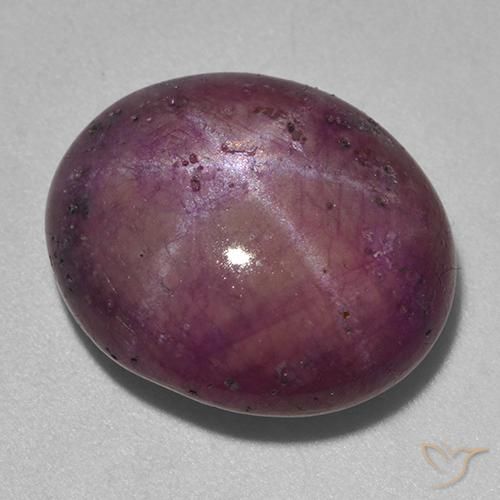 rubí estrella Rojo frambuesa natural de 18.06 ct, Ovalada, Opaco