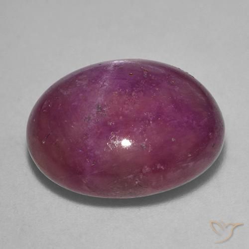 rubí estrella Púrpura rojizo oscuro medio natural de 14.31 ct, Ovalada, Opaco