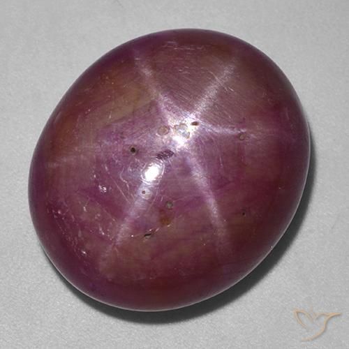 rubí estrella Púrpura rojizo natural de 33.79 ct, Ovalada, Opaco