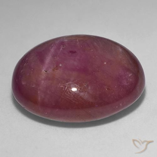 rubí estrella Púrpura rojizo natural de 33.79 ct, Ovalada, Opaco