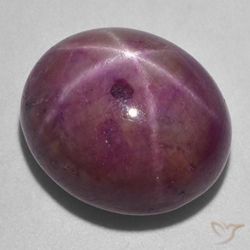 rubí estrella Púrpura rojizo natural de 36.24 ct, Ovalada, Opaco