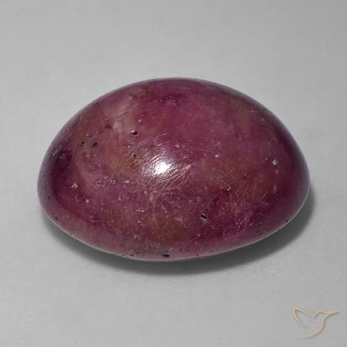 rubí estrella Púrpura ciruela natural de 35.51 ct, Ovalada, Opaco