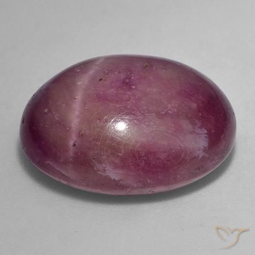 rubí estrella Magenta grisáceo natural de 25.16 ct, Ovalada, Opaco