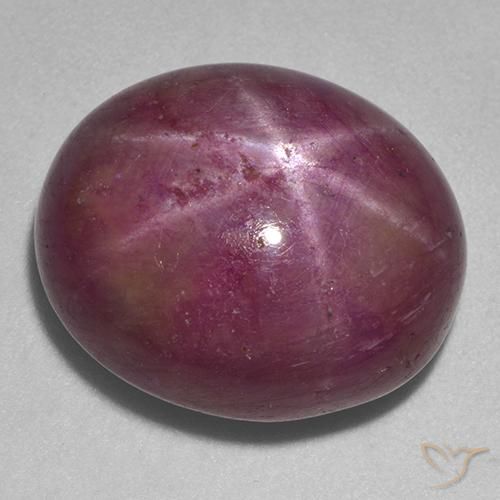 27.24ct Natural Púrpura oscuro medio rubí estrella, Ovalada, Opaco