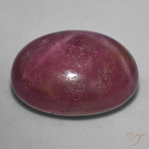rubí estrella Púrpura ciruela natural de 25.89 ct, Ovalada, Opaco