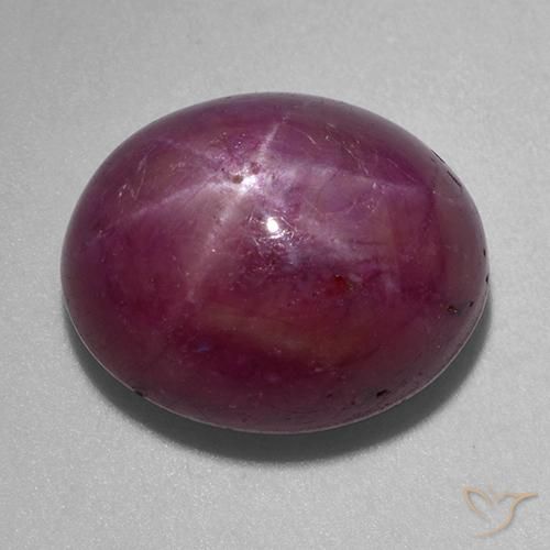 15.62ct Natural Púrpura rosado rubí estrella, Ovalada, Opaco