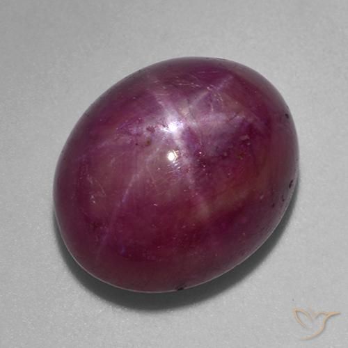 rubí estrella Púrpura rosado natural de 15.62 ct, Ovalada, Opaco