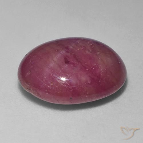 rubí estrella Púrpura medio natural de 11.99 ct, Ovalada, Opaco